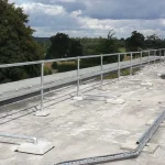 SJ Engineering Welwyn Garden City, Hertfordshire - Freestanding Roof Edge Protection Guardrail System